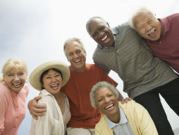 Diverse group of happy, healthy seniors