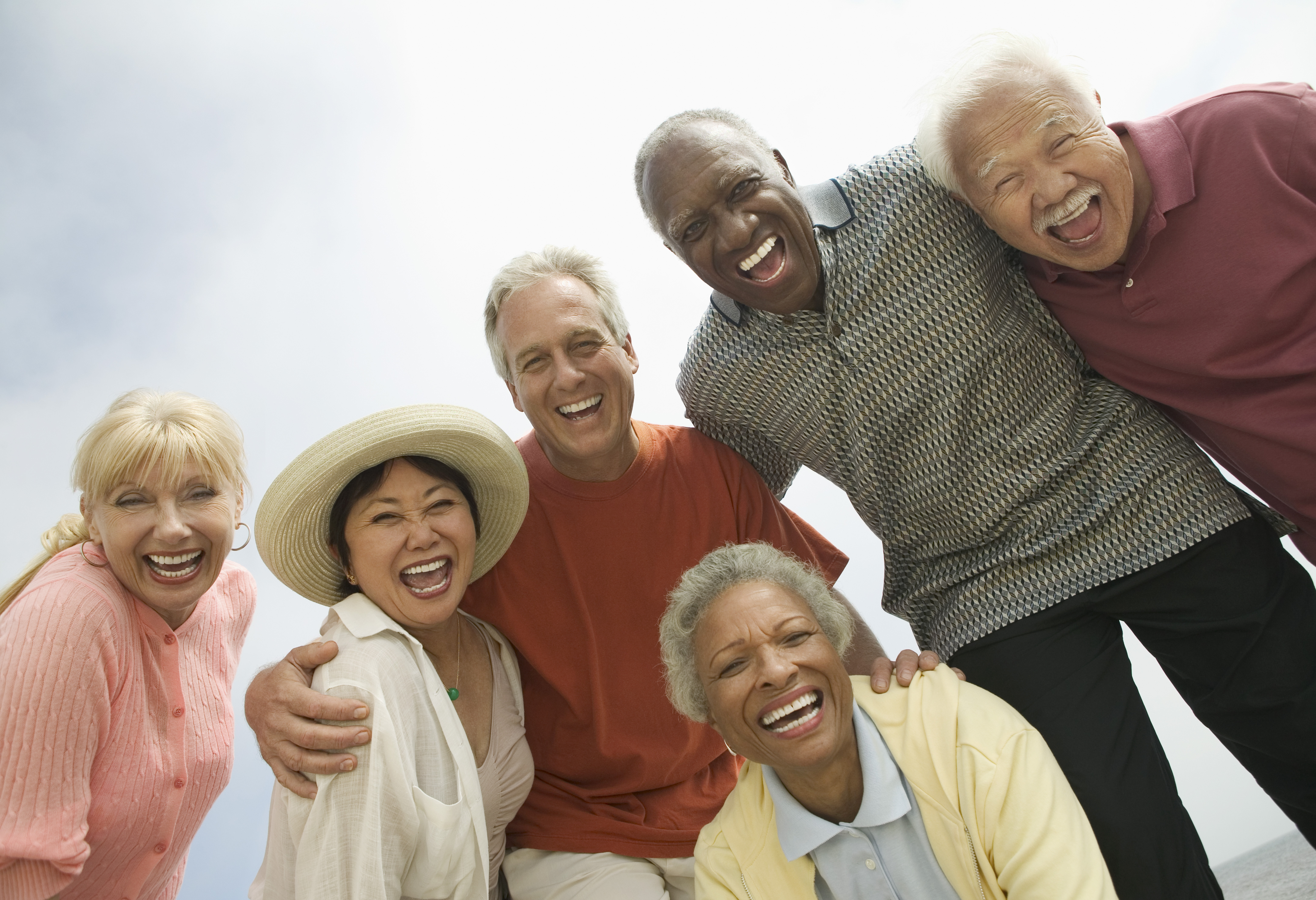 Diverse group of happy, healthy seniors